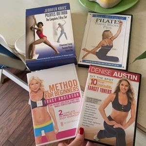 Set of 6 exercise workout DVDs
